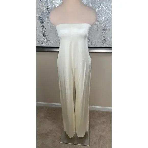 BAOBAB Indira Strapless Crochet Paraiso Blue Jumpsuit Size Medium - Picture 6 of 13